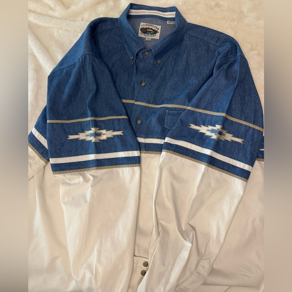 Cumberland Outfitters Aztec Western Style Shirt- size XXL - Picture 7 of 10